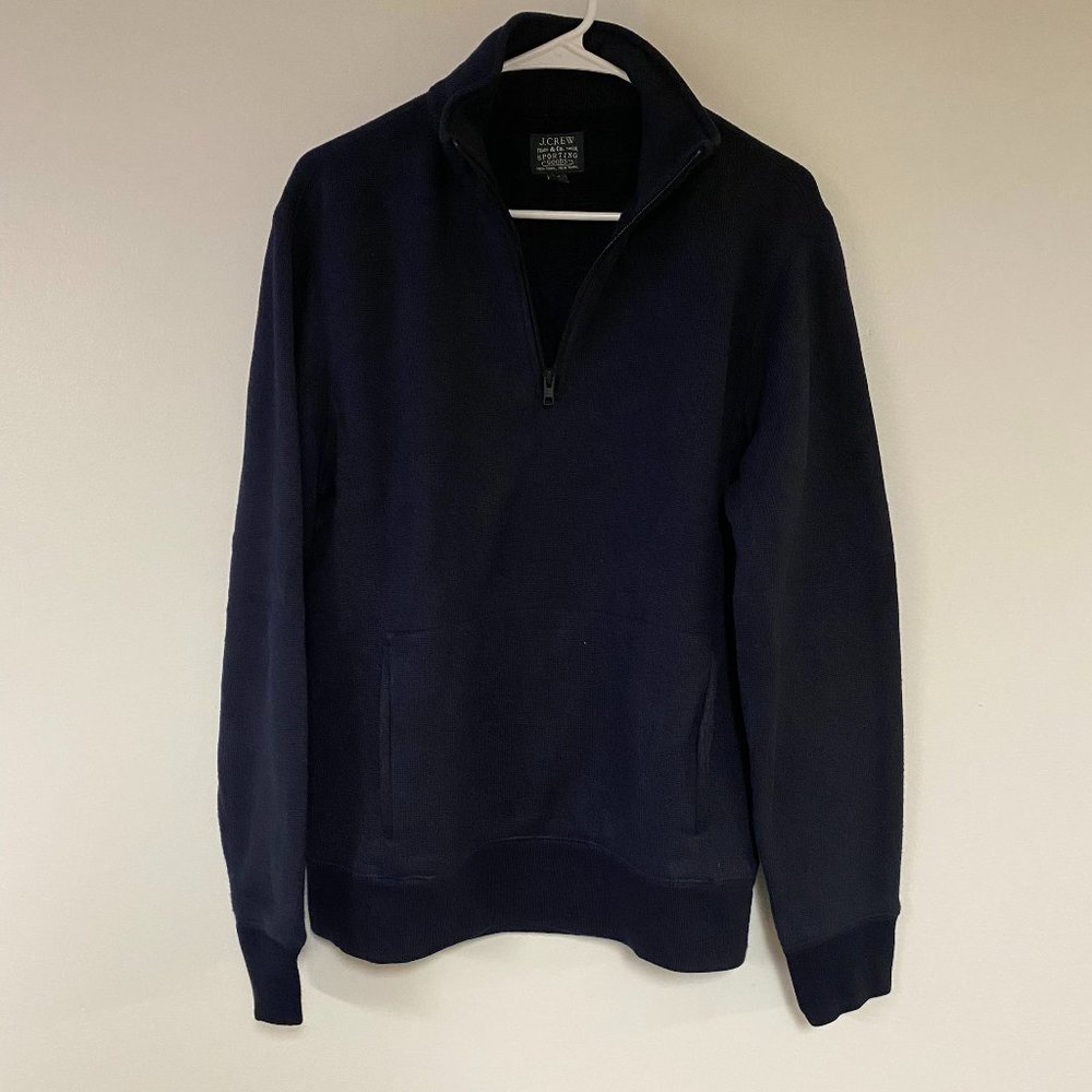 🔥: J. Crew • Navy • Wool • Quarter-Zip • Sweater • M